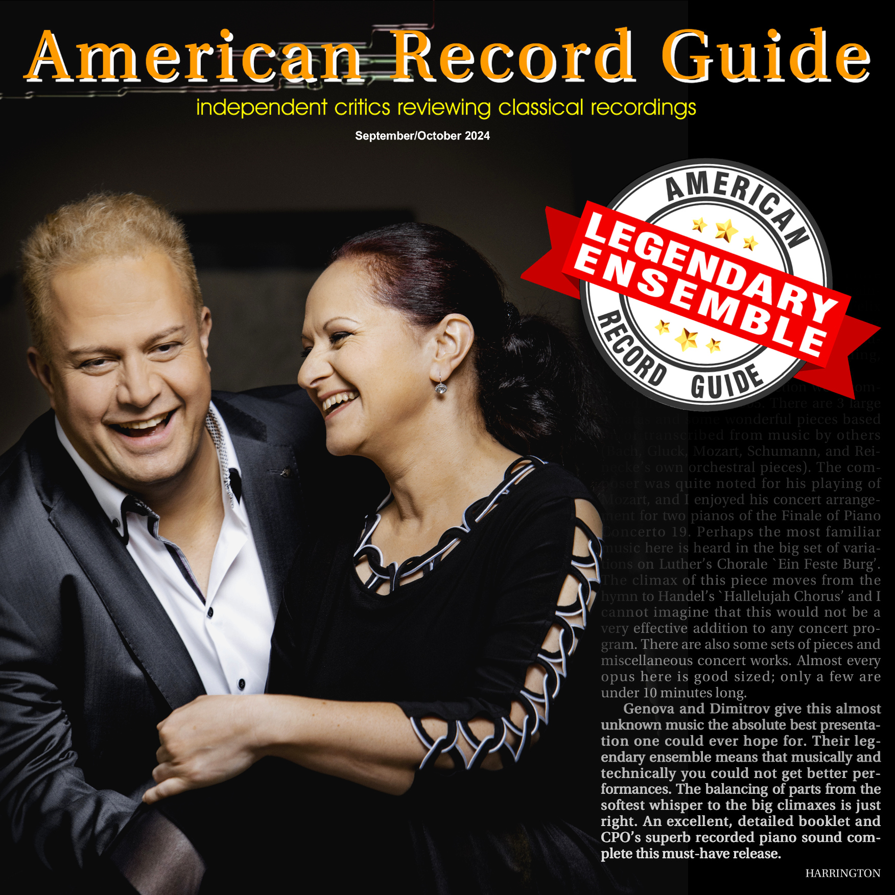 American Record Guide über das "Legendäre Ensemble" Genova & Dimitrov